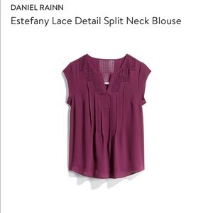 Daniel Rainn Estafany split Neck Blouse